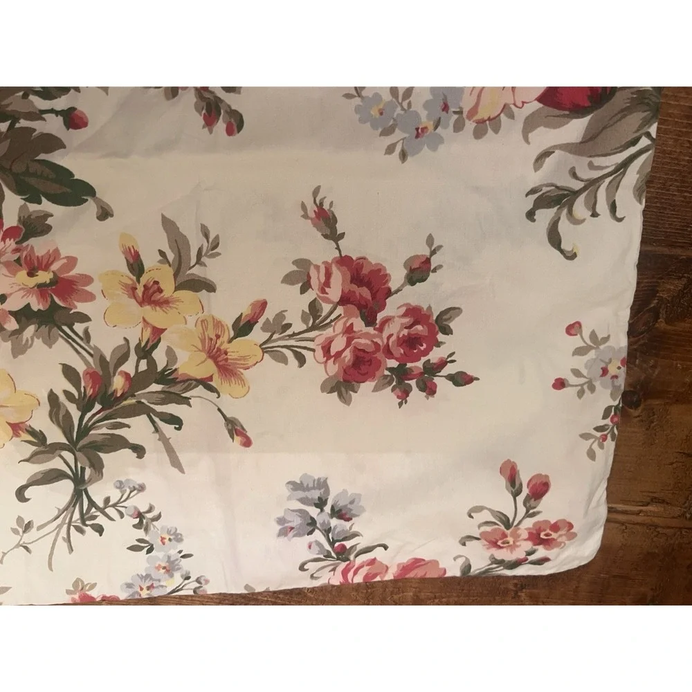 VTg. RALPH LAUREN PETTICOAT FLORAL CORAL CINNAMON (1) STANDARD PILLOWCASE 15X30